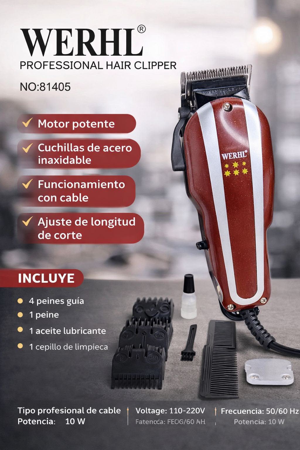 MAQUINA DE CORTAR CABELLO WERHL 81405