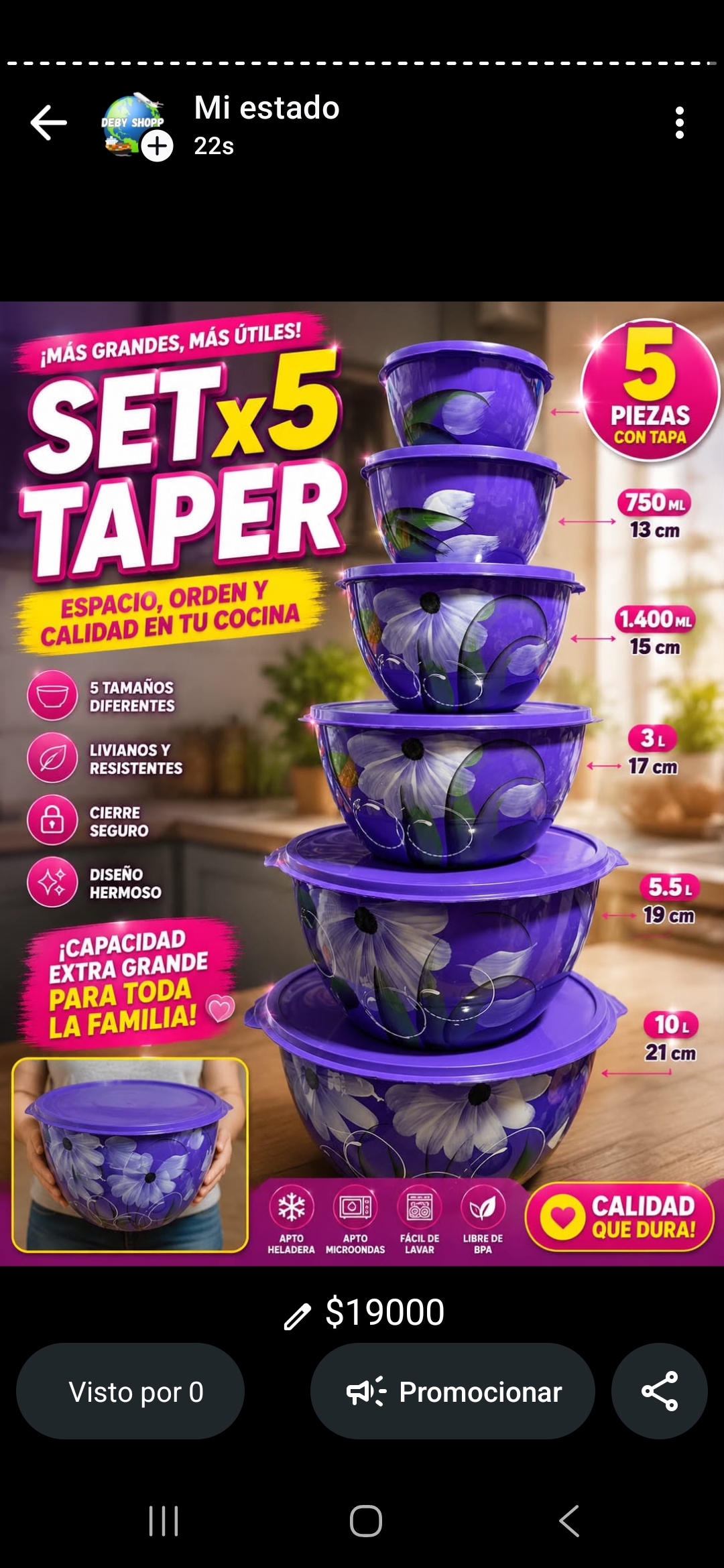 Tuppers x 5