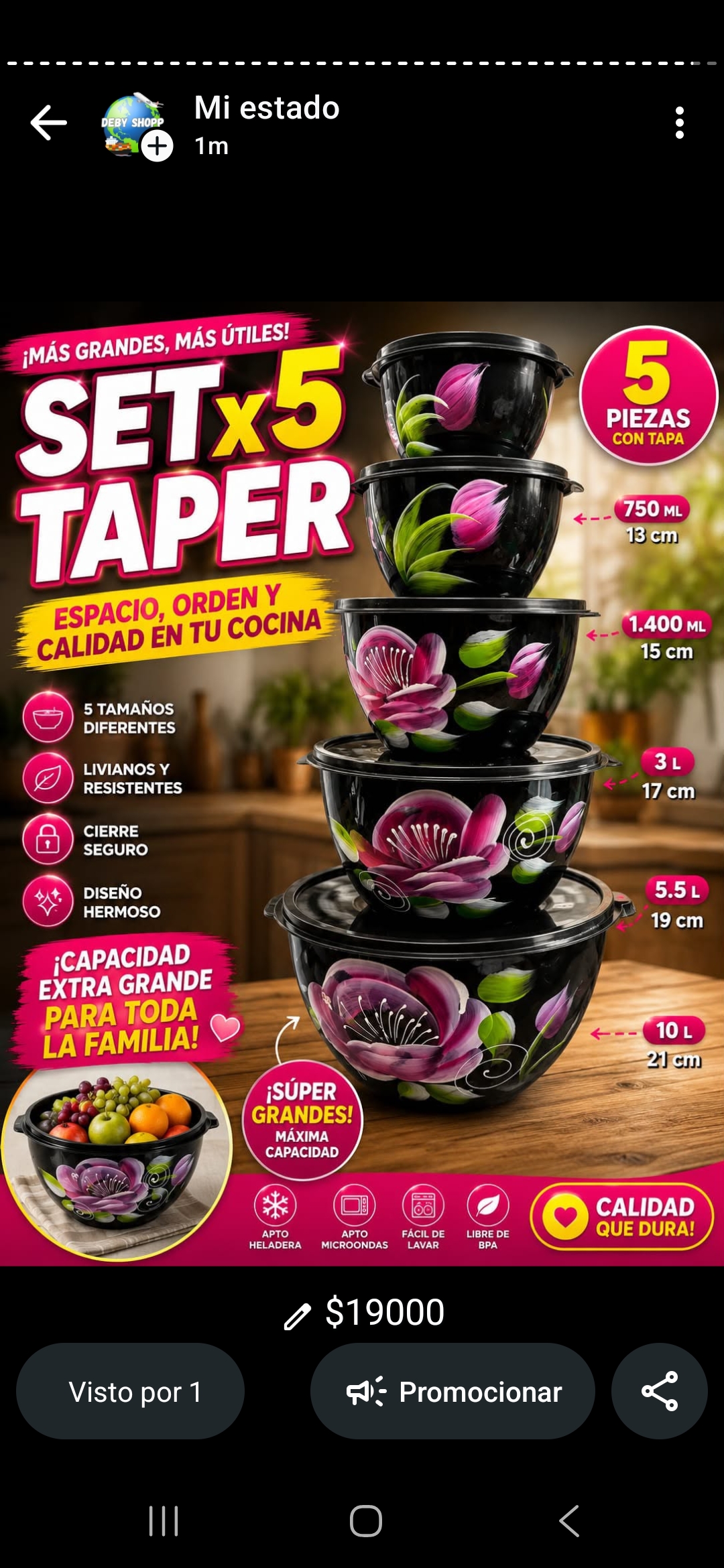 Tuppers x 5