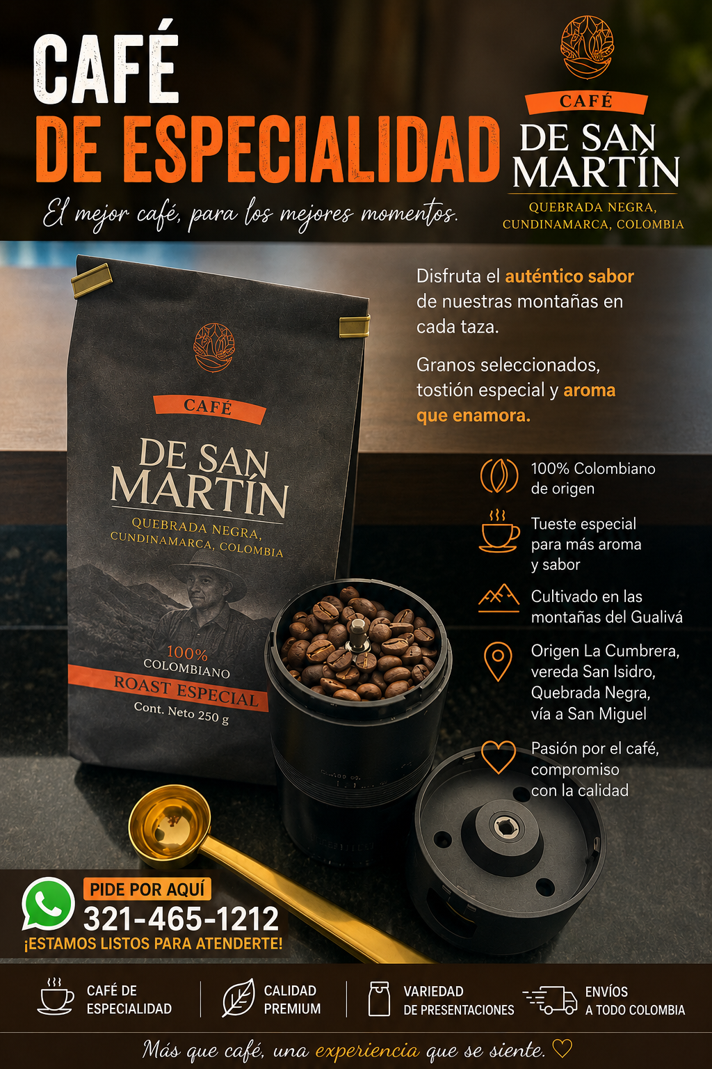 CAFE DE ESPECIALIDAD BENEFICIO HONEY ,  Sabor dulce natural, 21 dias de proceso, 96 hrs de Fermentacion , sabores a Maracuya y Frutas acidas.