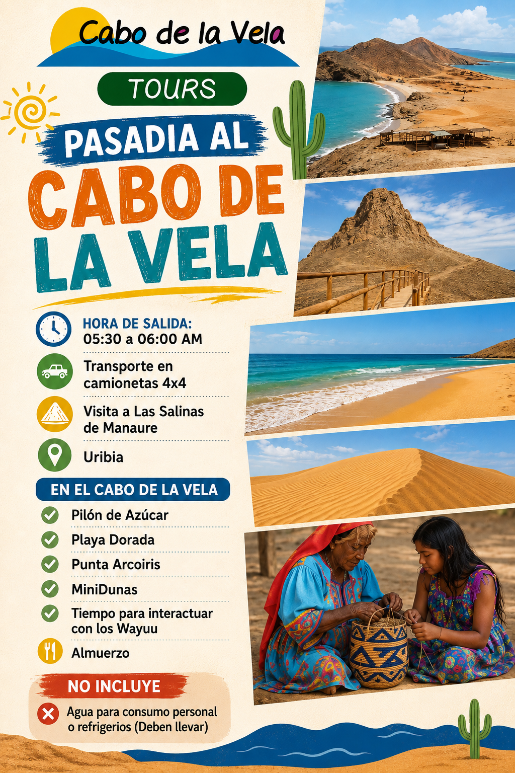 TOURS AL CABO DE LA VELA Y PUNTA GALLINA