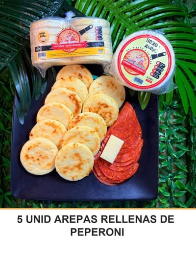 5 UNID AREPAS RELLENAS DE PEPERONI