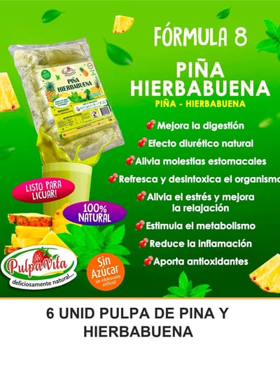 6 UNID PULPA DE PINA Y HIERBABUENA