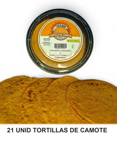 21 UNID TORTILLAS DE CAMOTE