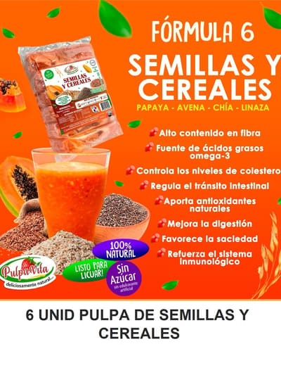 6 UNID PULPA DE SEMILLAS Y CEREALES