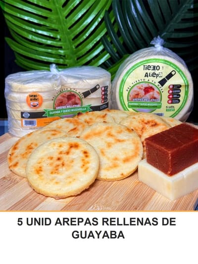 5 UNID AREPAS RELLENAS DE GUAYABA