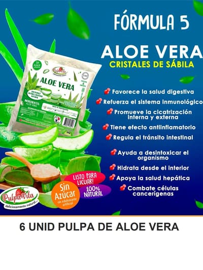 6 UNID PULPA DE ALOE VERA