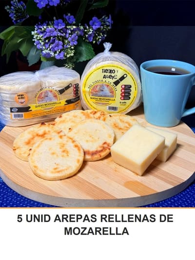 5 UNID AREPAS RELLENAS DE MOZZARELLA