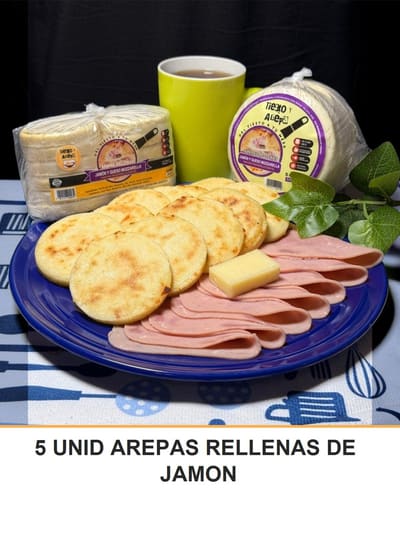 5 UNID AREPAS RELLENAS DE JAMON