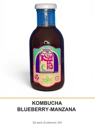 KOMBUCHA BLUEBERRY-MANZANA