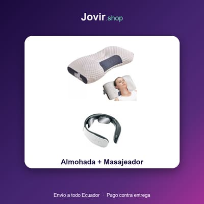Combo Almohada Ergonómica + Masajeador de Cuello