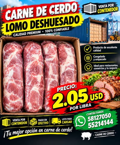 Carne de de Cerdo Lomo Deshuesada