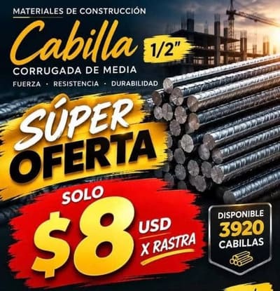Cabilla 1/2 " Corrugada de Media
