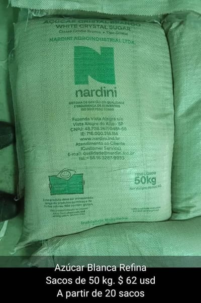 Azucar Blanca Nardini Saco de 50 kg