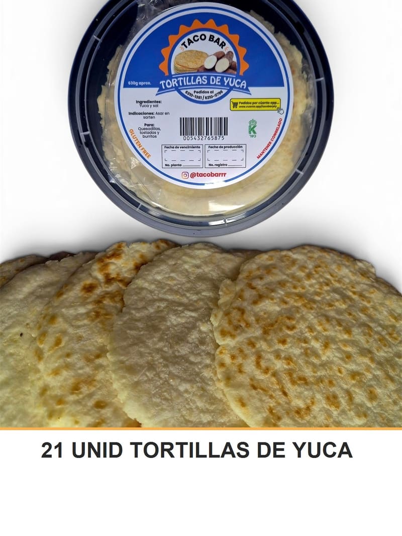 21 UNID TORTILLAS DE YUCA