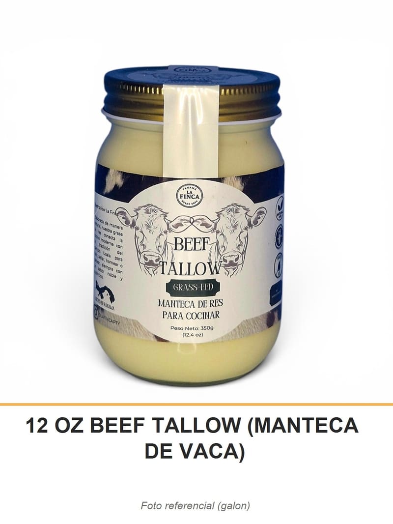 12 OZ BEEF TALLOW (MANTECA DE VACA)