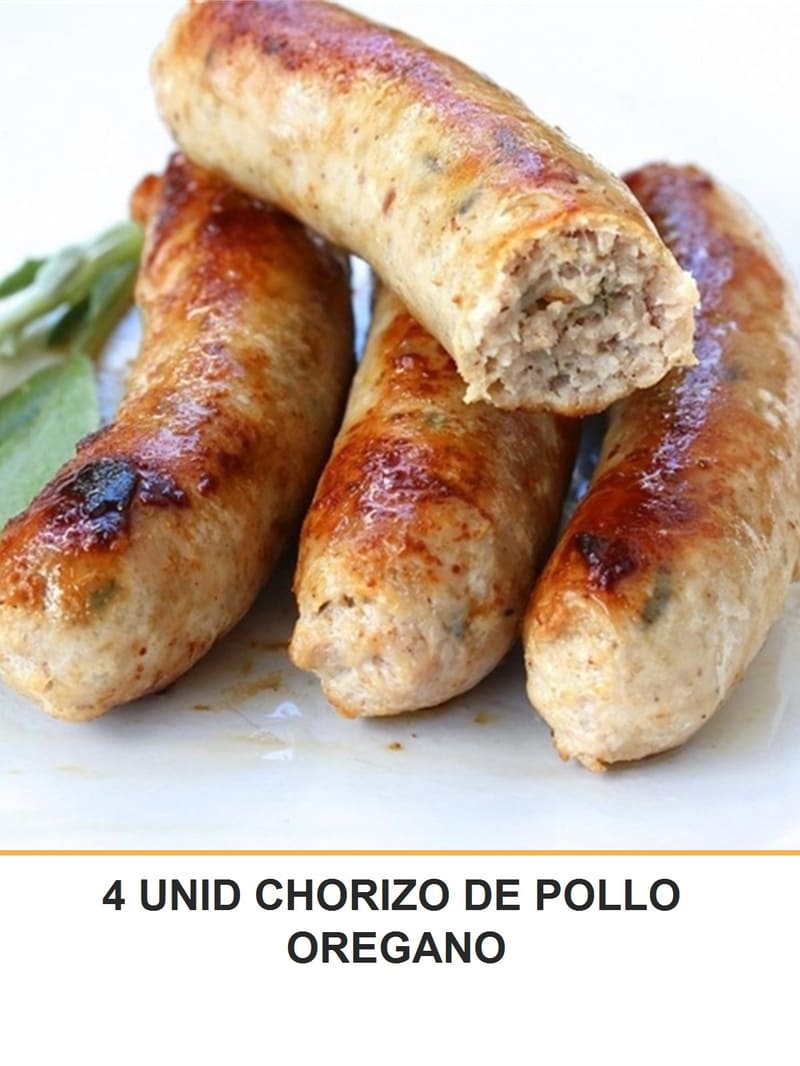 4 UNID CHORIZO DE POLLO OREGANO