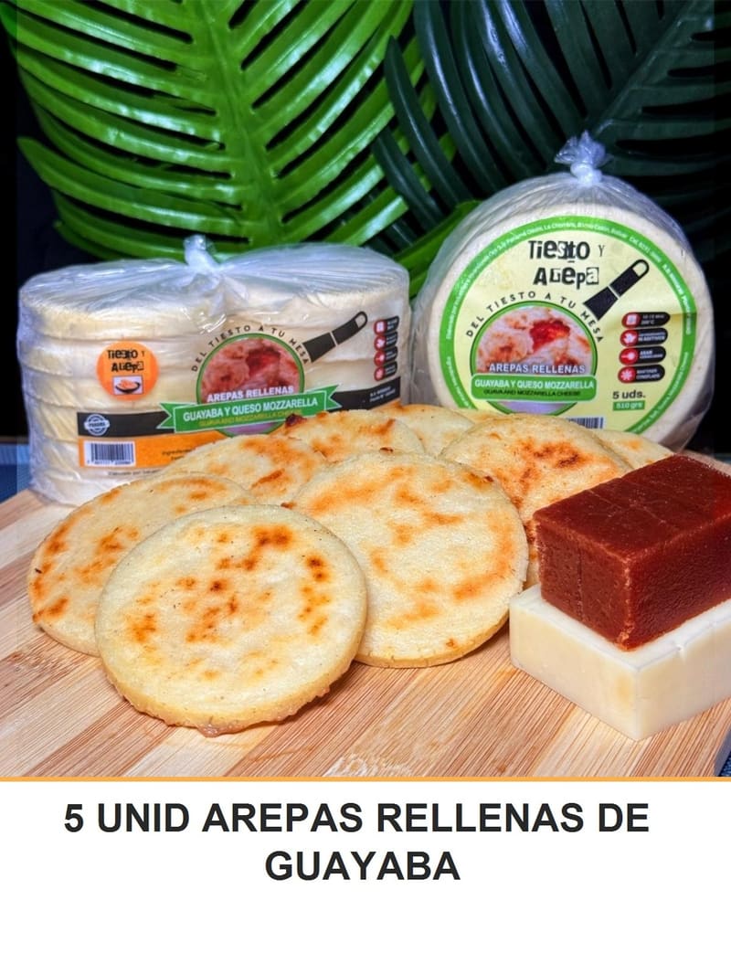 5 UNID AREPAS RELLENAS DE GUAYABA