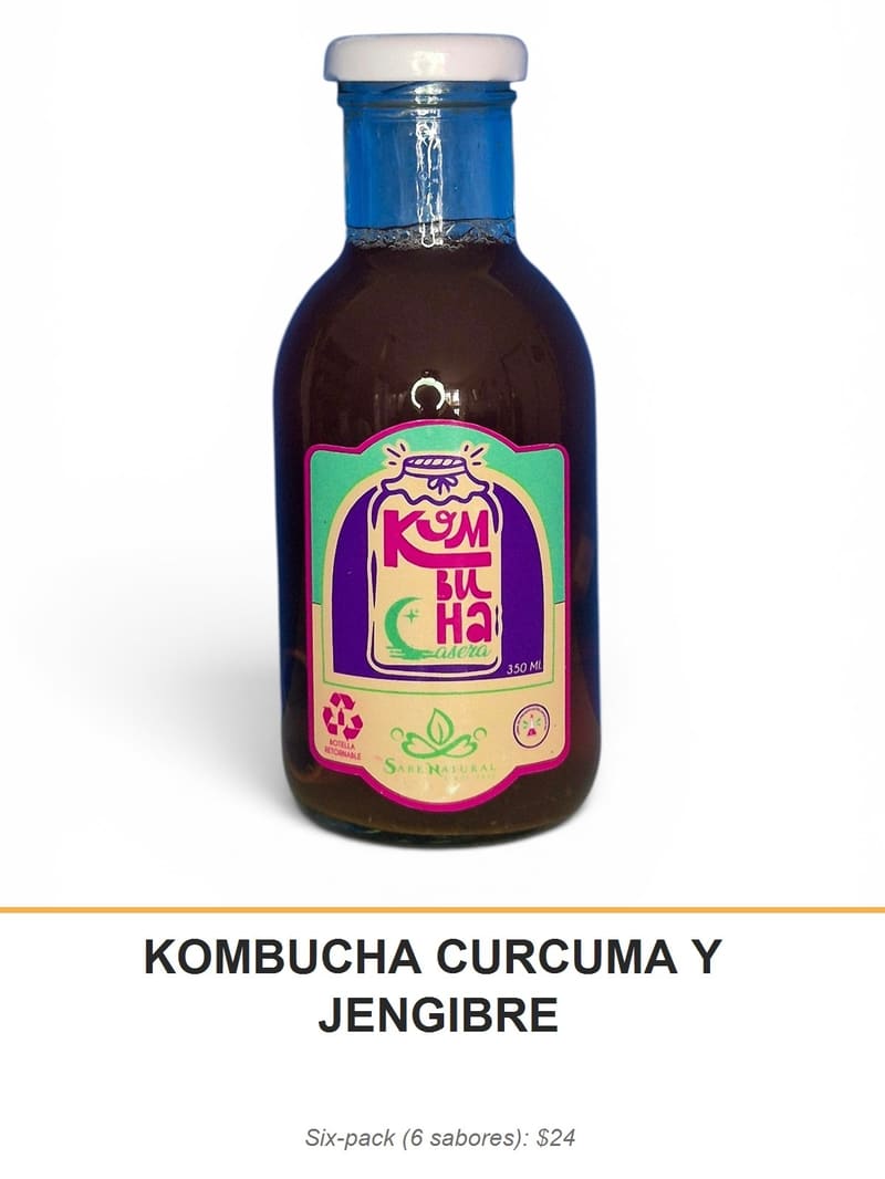 KOMBUCHA CURCUMA Y JENGIBRE