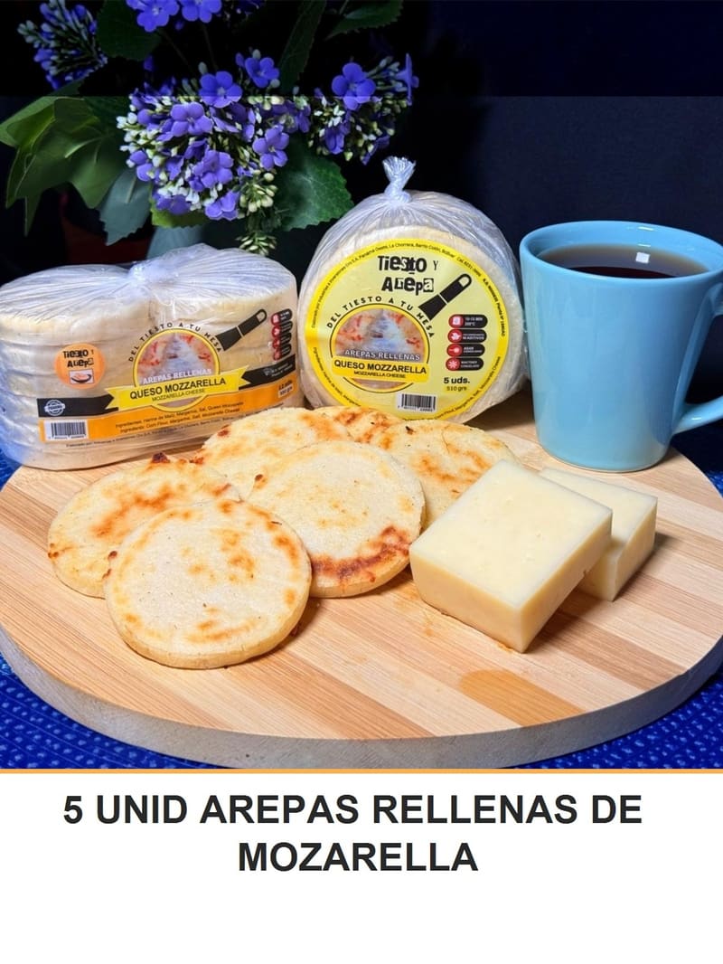 5 UNID AREPAS RELLENAS DE MOZZARELLA