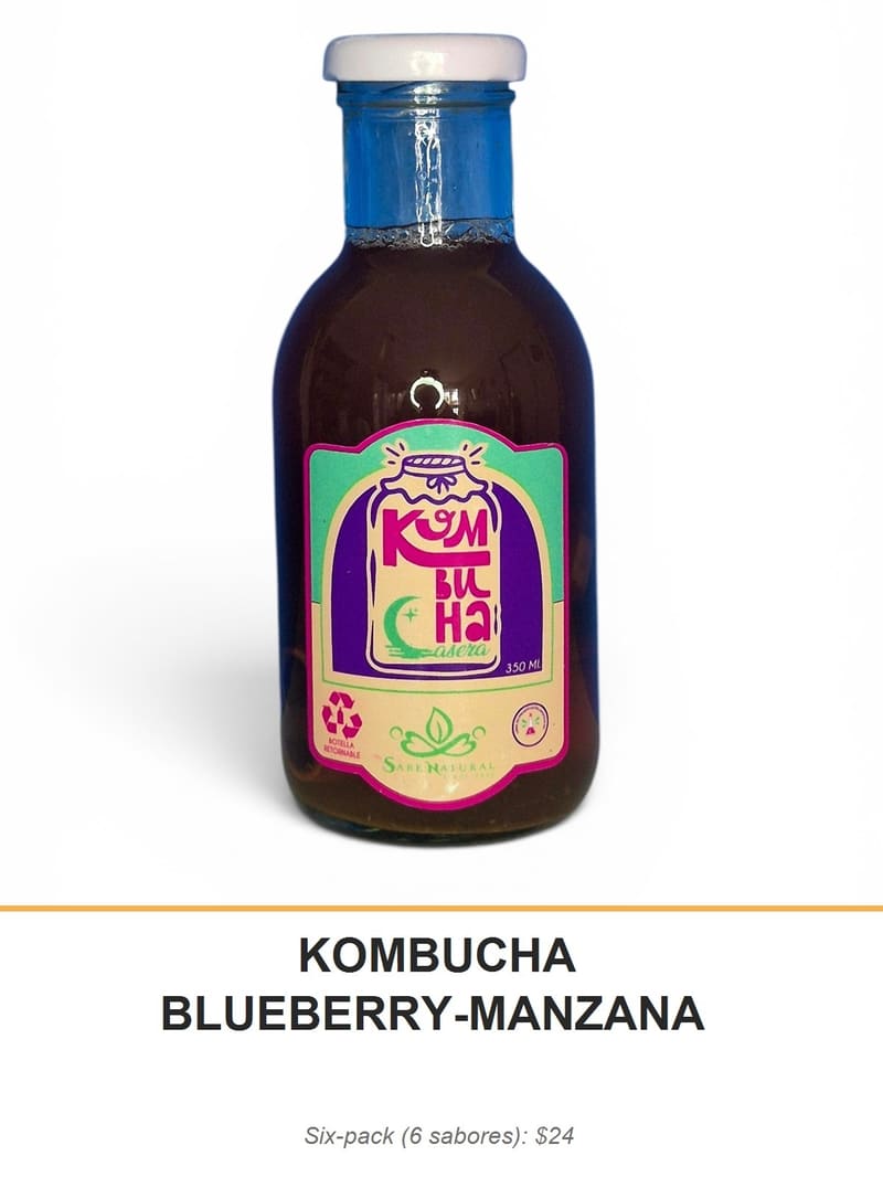 KOMBUCHA BLUEBERRY-MANZANA
