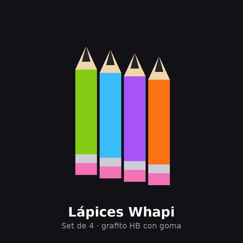 Lápices Whapi - Set de 4