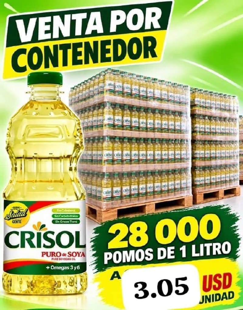 Aceite CRisol venta por contenedor