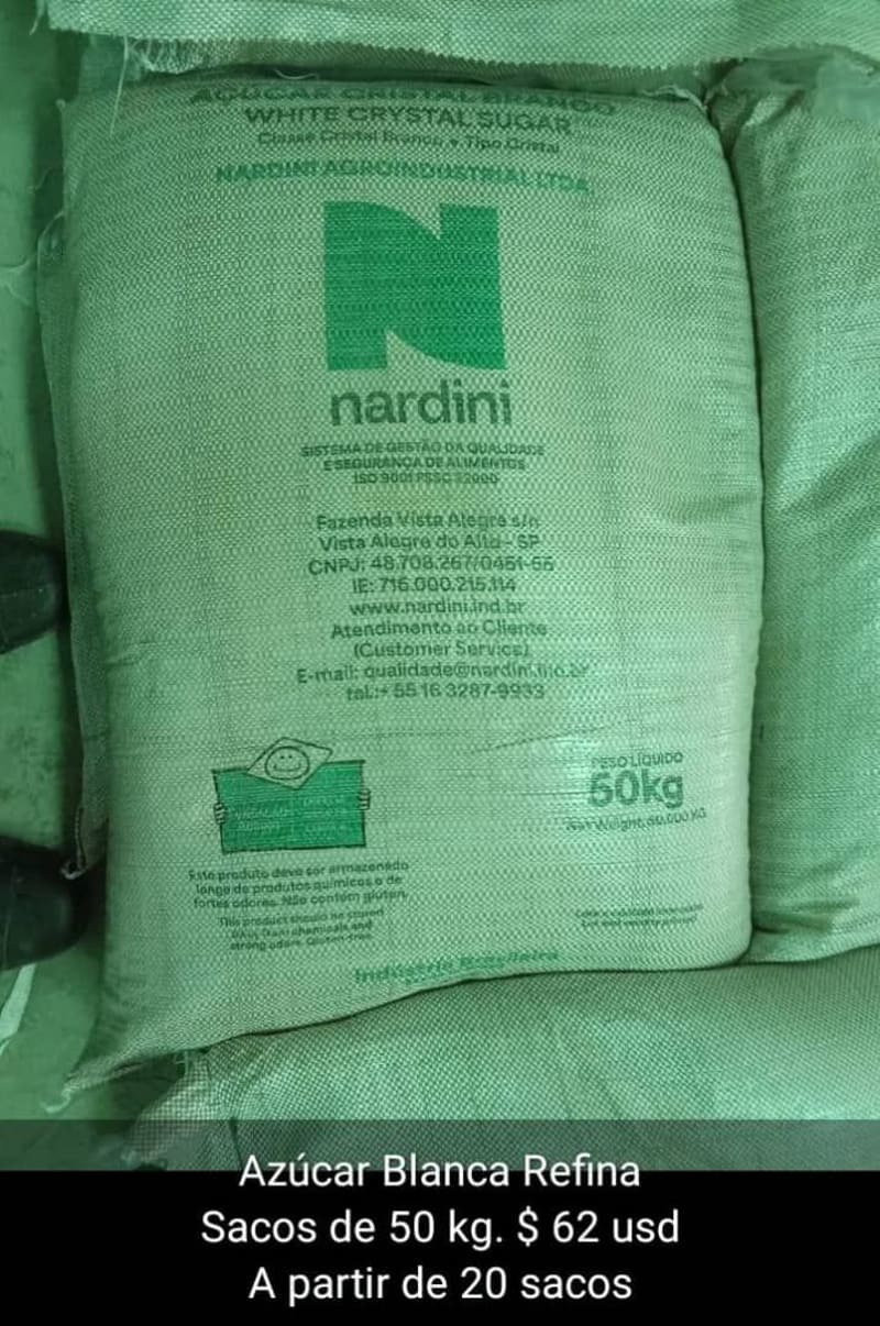 Azucar Blanca Nardini Saco de 50 kg